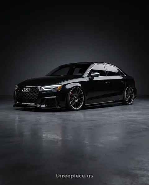 2017 Audi RS3 with BBS CH-R 5x112 20x10.5 +25 Satin Black Polished Rim Protector wheels