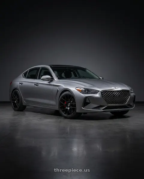 2019 Genesis G70 with Enkei Raijin 5x114.3 19x8.5+50 Black wheels