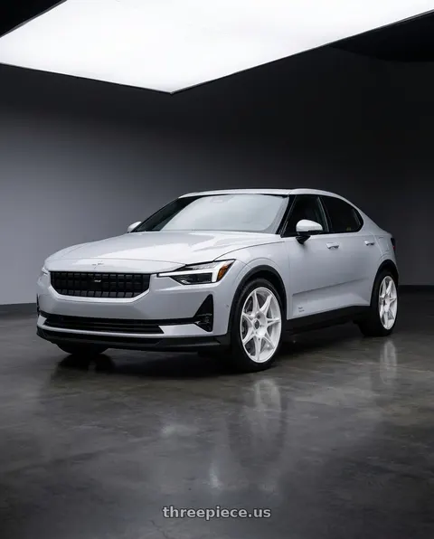 2024 Polestar 2 Plus Magnesium with Stage Wheels Foushee 5x108 18x8.5 +42 White wheels