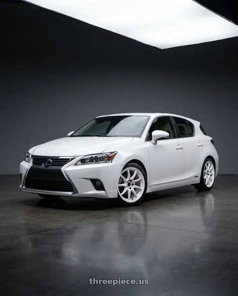 2016 Lexus CT200h with Work Emotion Zr10 5x100 17x8 +35 Azure White wheels