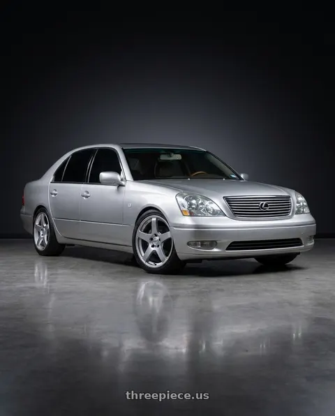 2001 Lexus LS430 with Ssr Gtv01 5x114.3 19x8.5+38  GLARE SILVER wheels