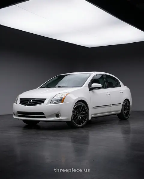 2011 Nissan Sentra SL with TOUREN TR60 3260 4x100/4x114.3 16x7 +42 MATTE BLACK MACHINED wheels