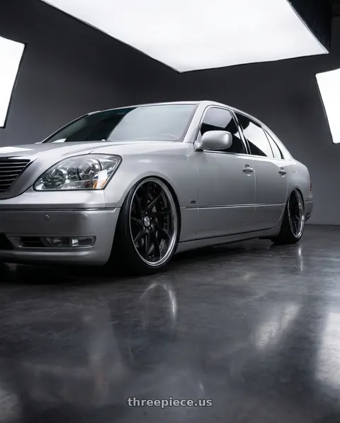 2004 Lexus LS430 with Work Gnosis Cvs 5x114.3 19x9+38 A Disk Matte Black wheels
