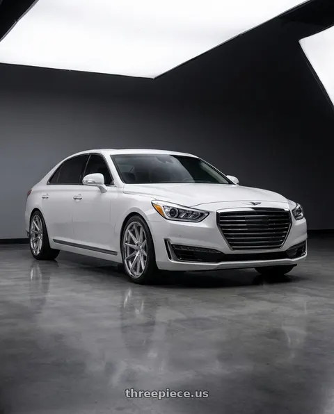 2018 Genesis G90 Ultimate with Rohana RFC10 5x114.3 20x9+25 Machine Silver/Chrome Lip wheels