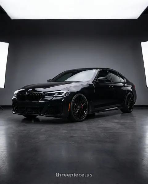 2023 BMW M550i xDrive with Asanti Black ABL30 CORONA TRUCK 5X112 20X9 +25 GLOSS BLACK wheels