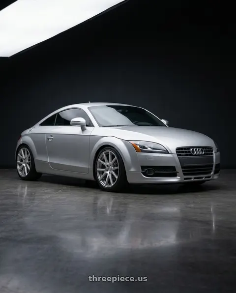 2008 Audi TT with Aodhan AFF2 5x112 19x8.5+35 Gloss Silver Machined Face wheels