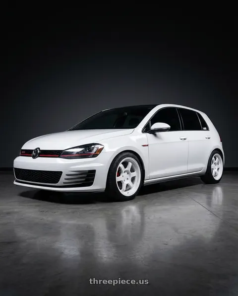 2017 Volkswagen GTI SE with 9six9 SIX-1 Deep 4x100 15X8 +20 Competition White wheels