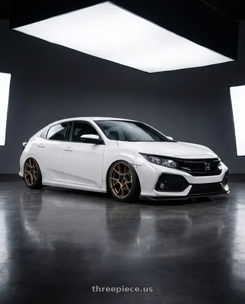 2024 Honda Civic with Konig Ampliform 5x114.3 18x8.5+45 Gloss Bronze wheels