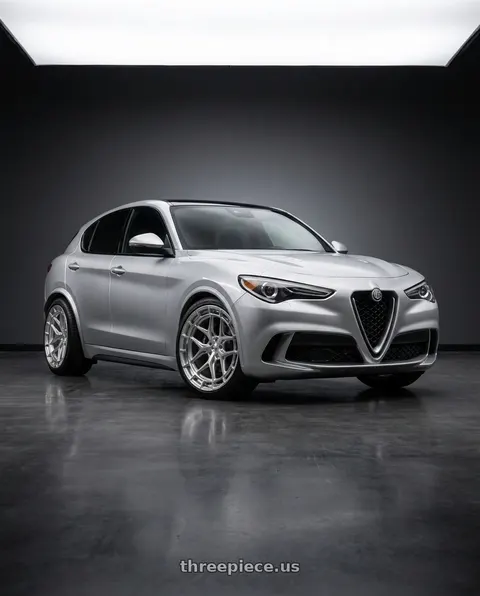 2018 Alfa Romeo Stelvio with VOSSEN HFX-1 6X135 22x9.5 +20 SILVER POLISHED wheels