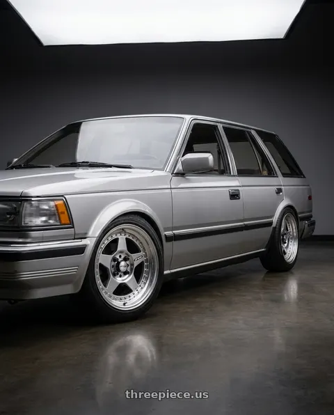 1986 Nissan Maxima GL with Work Meister Cr01 4x114.3 15x7+35 A Disk Bright Buff Finish wheels