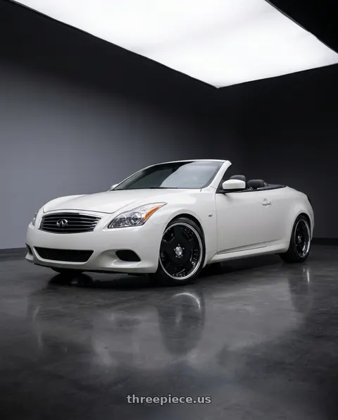 2009 INFINITI G37 with Work Lanvec Ld1 5x114.3 19x9.5+45 A Disk Black wheels