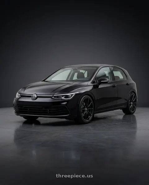 2025 Volkswagen Golf R with MST Wheels DELTA 5X112 18X8.5 +43 Glossy Black wheels