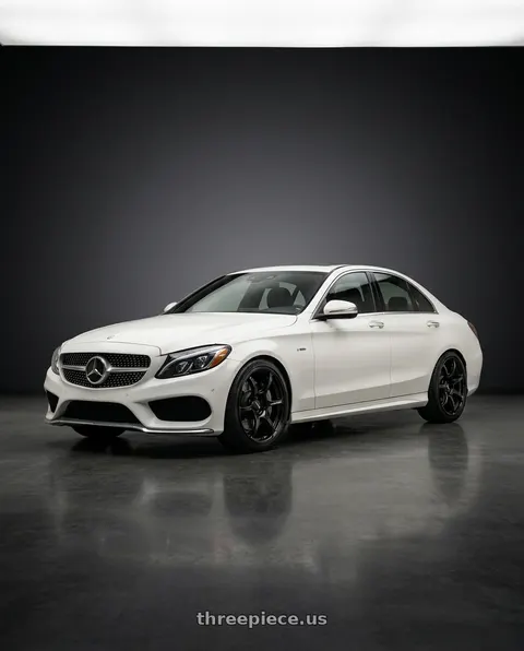 2016 Mercedes-Benz C450 AMG 4Matic with Advan RGIII 5x112 18x8+50 Gloss Black wheels