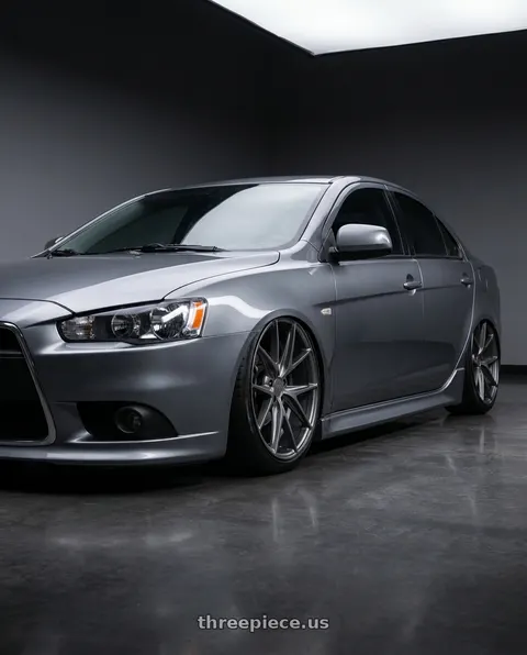 2014 Mitsubishi Lancer Ralliart with Niche 1PC M116 MISANO 5X114.3 18X9.5 +40 MATTE GUN METAL wheels
