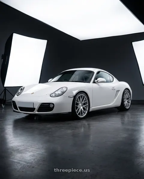 2010 Porsche Cayman with Avant Garde Wheels M410 BLANK 19x8.5 +BLANK Hyper Silver wheels
