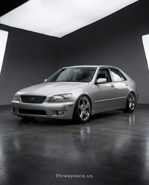 2001 Lexus IS300 with OE Wheels LX01 5x114.3 17x7+50 Chrome wheels