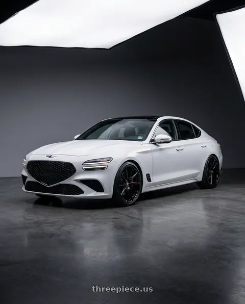2022 Genesis G70 with Brada Wheels CX2 5x112 19x10 +25 Gloss Black wheels
