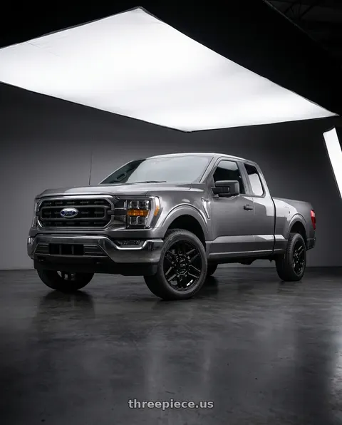 2021 Ford F-150 XL with Ion Type 146 6x135 20x9+18 Gloss Black wheels