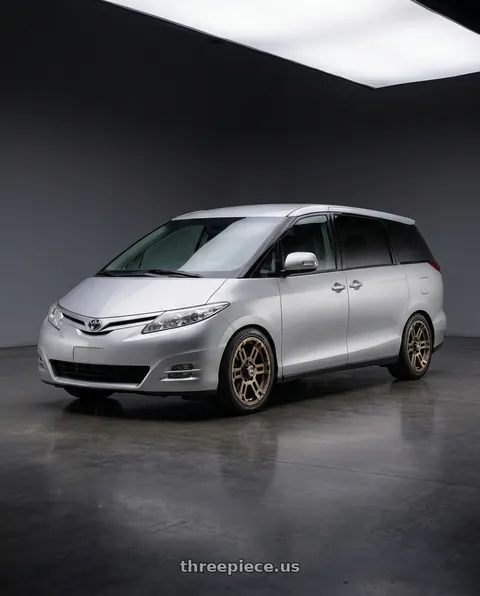 2015 Toyota Previa with Enkei Commander 5x127 18x8.5+20 Bronze wheels