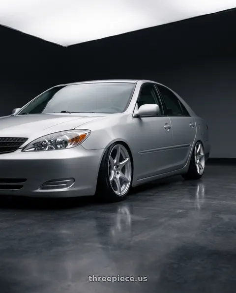 2002 Toyota Camry with Kansei K11S Tandem 5x114.3 17x9 35 Hyper Silver wheels