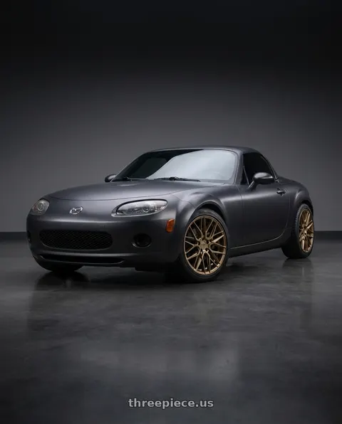 2007 Mazda Miata MX-5 with Niche 1PC M191 GAMMA 5X114.3 18X8 +40 MATTE BRONZE wheels
