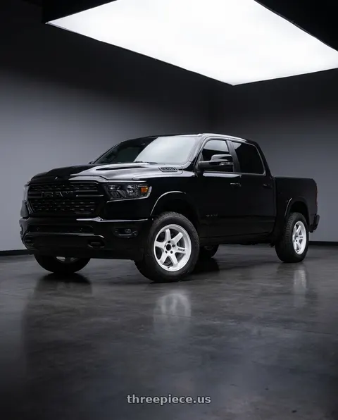 2025 Ram 1500 Lone Star with Volk Racing RAYS 08X 6x139.7 18x8.5-10 Dash White wheels