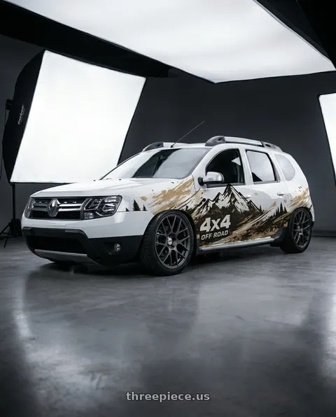 2015 renault duster branca adesivada with TSW NURBURGRING 5X114.3 17X7.5 +45 MATTE GUNMETAL wheels