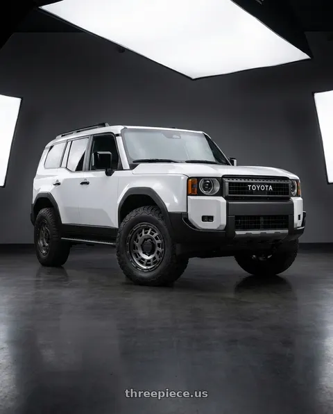2025 Toyota Land Cruiser with Raceline 957GB Halo 6x139.7 18x9 18 Gunmetal and Black Lip wheels