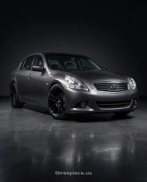 2010 INFINITI G37 with P51 Wheels 101RF 5X114.3 19x10 +35 Gloss Black wheels