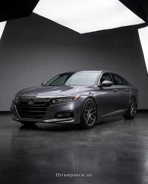 2020 Honda Accord Hybrid with Niche 1PC M159 INTAKE 5X114.3 18X8 +40 MATTE BLACK MACHINED RING wheels