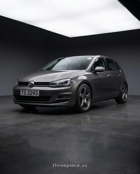 2015 Volkswagen Golf with Enkei PF05 5x112 19x8.5+38 Dark Silver wheels