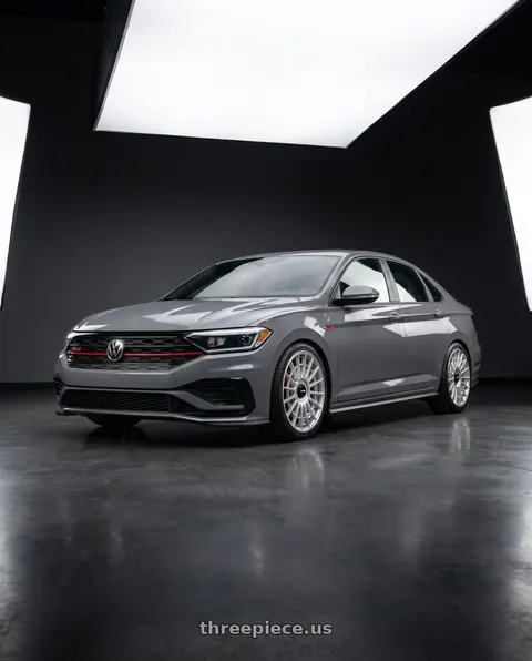 2021 Volkswagen Jetta GLI S with Rotiform 1PC R143 LAS-R BLANK 19X8.5 +35 GLOSS SILVER wheels