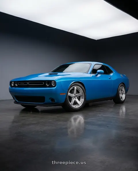 2016 Dodge Challenger SXT with Work Zeast St2 5x115 21x8.5+22 R Disk Transparent Grey Polish wheels