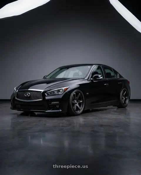 2020 INFINITI Q50 with ESR Wheels APEX SERIES AP6 5x114.3 19x9.5 +35 Matte Black wheels