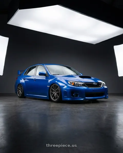 2012 Subaru Impreza WRX STI with BBS RI-A 5x114.3 18x9.5 +22 Matte Graphite wheels