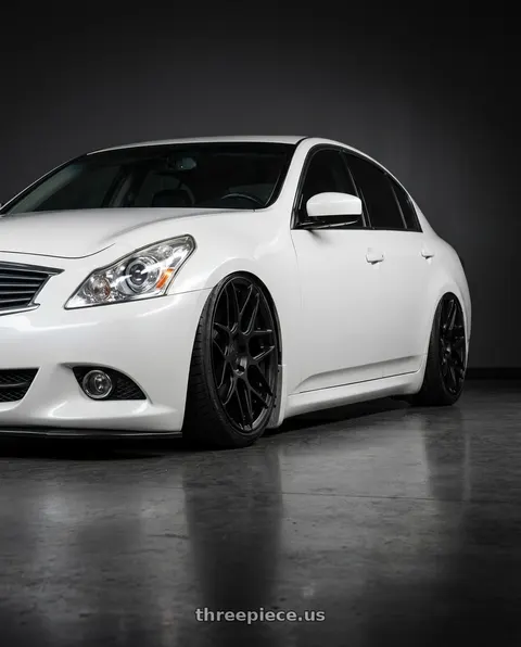 2012 INFINITI G37 with Aodhan AFF2 5x114.3 19x8.5+35 Matte Black wheels