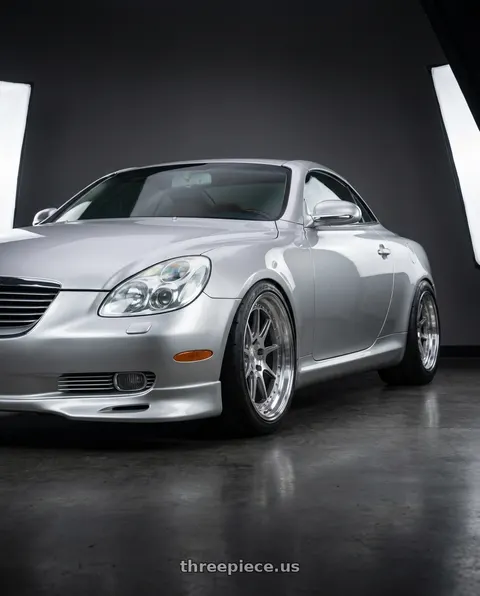 2003 Lexus SC430 with Aodhan DS-X 5x114.3 19x8.5 +35 Silver w/Machined Face wheels
