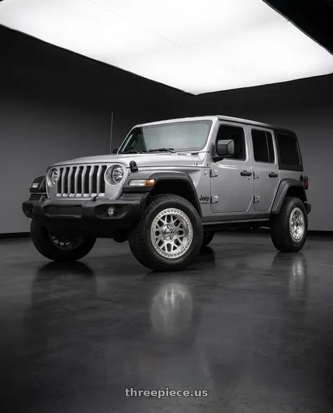 2021 Jeep Wrangler Sport with KMC KM235 GRENADE CRAWL BEADLOCK 5X127 18X9 +10 MACHINED wheels