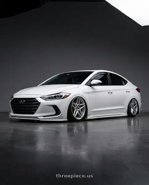 2018 Hyundai Elantra with Heritage Wheel EBISU MonoC 5x114.3 18x8.5+35 Silver wheels