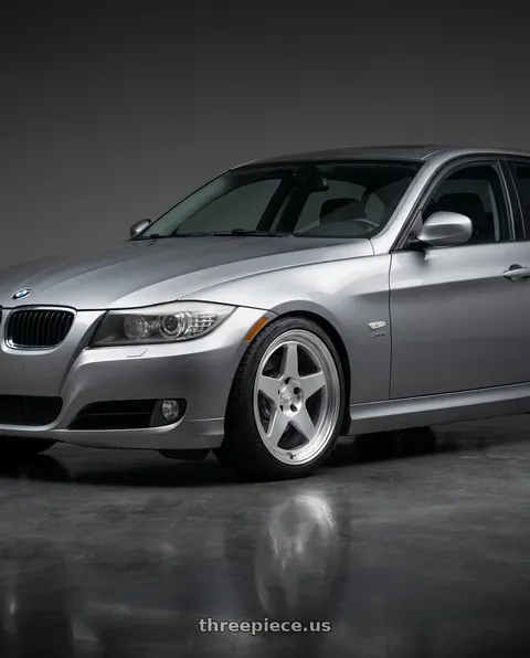 2011 BMW 328i xDrive with Kansei K12H KNP 5X120 18x9.5 22 Hyper Silver wheels