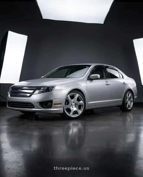 2012 Ford Fusion with MRR VP3 5x114.3 19x8.5  +35 Silver Machine Face wheels