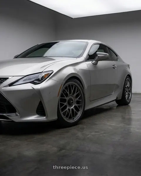 2020 Lexus RC300 with Konig MRK1 5X114.3 19x8.5+43 Hyper Carbon - Gloss Black Gear Cap/Logo/Cover Plate wheels