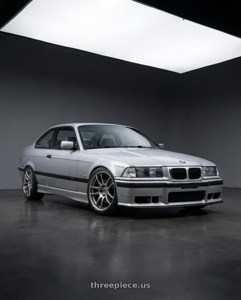 1999 BMW 323is with Work Emotion Cr Kiwami 5x120 17x8 +35 Gt Silver wheels