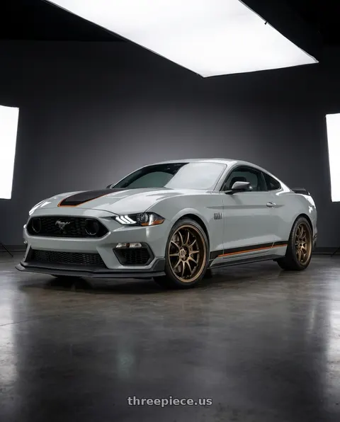 2021 Ford Mustang Mach 1 with Work Emotion D9r 5x114.3 19x8.5 +38 Matte Bronze wheels