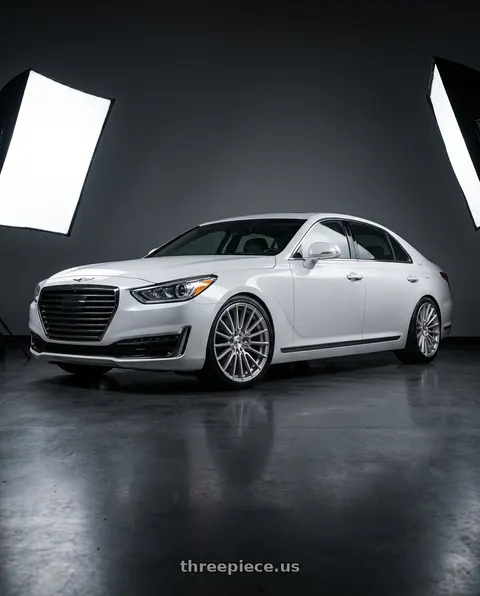2018 Genesis G90 with Niche 1PC M251 PREMIO 5X114.3 20X10.5 +40 PLATINUM BRUSHED wheels