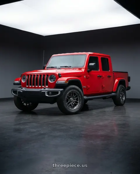 2021 Jeep Gladiator with RTR 951SC EVO 6 F150 6X135 20x9 +0 Anthracite wheels