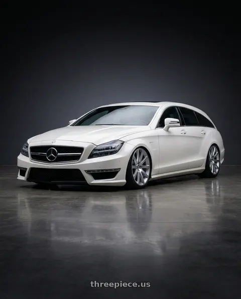 2013 Mercedes-Benz CLS63 AMG with OE Wheels CL02 5x115 22x9+18 Silver wheels