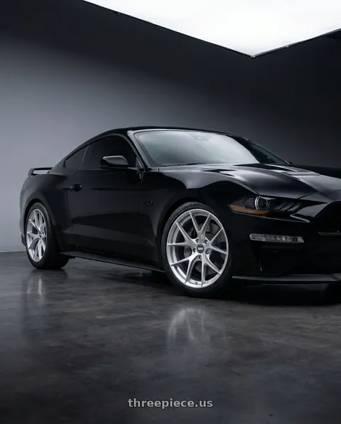2022 Ford Mustang GT with ESR Wheels FORGETECH SERIES RF2 5x100 18x8.5 +30 Hyper Silver wheels