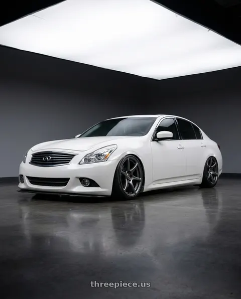 2013 INFINITI G37 with Kansei K11G Tandem 5x114.3 19x9.5 22 Gunmetal wheels