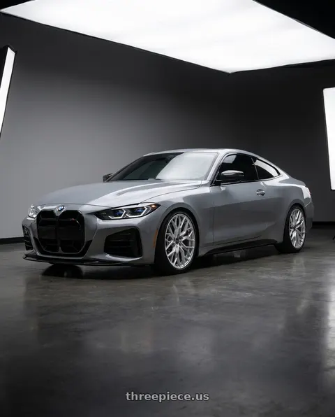 2023 BMW M440i xDrive with F1R FS3 5x112 19x8.5 +35 Machine Silver wheels